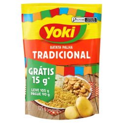 BATATA PALHA TRADICIONAL YOKI SACHÊ LEVE 105G PAGUE 90G