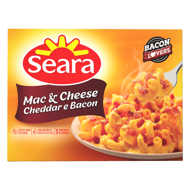 MAC & CHEESE CHEDDAR E BACON SEARA CAIXA 300G