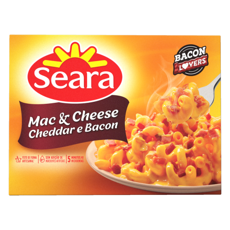 MAC & CHEESE CHEDDAR E BACON SEARA CAIXA 300G