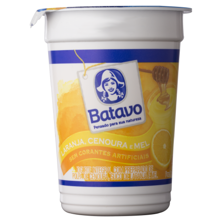IOGURTE INTEGRAL LARANJA, CENOURA E MEL BATAVO COPO 170G