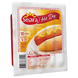 SALSICHA HOT-DOG SEARA 500G 10 UNIDADES