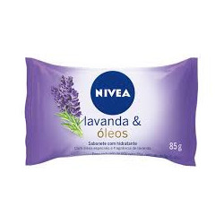 SABONETE BARRA HIDRATANTE LAVANDA & ÓLEOS NIVEA FLOW PACK 85G