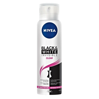 ANTITRANSPIRANTE AEROSSOL NIVEA INVISIBLE FOR BLACK & WHITE CLEAR 150ML SPRAY