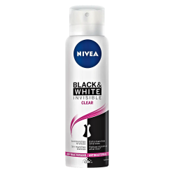 ANTITRANSPIRANTE AEROSSOL NIVEA INVISIBLE FOR BLACK & WHITE CLEAR 150ML SPRAY