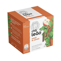 CHÁ MAÇÃ & CANELA CHÁ LEÃO CAIXA 20G 10 UNIDADES