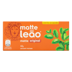 CHÁ MATE TOSTADO ORIGINAL MATTE LEÃO CAIXA 40G 25 UNIDADES