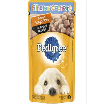 ALIMENTO PARA CÃES FILHOTES FRANGO AO MOLHO PEDIGREE SACHÊ 100G