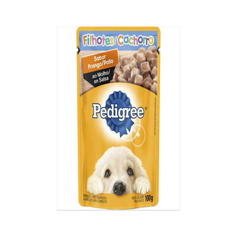 ALIMENTO PARA CÃES FILHOTES FRANGO AO MOLHO PEDIGREE SACHÊ 100G