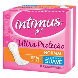 ABSORVENTE COM ABAS EXTRA SUAVE INTIMUS TRIPLA PROTEÇÃO PACOTE 8 UNIDADES