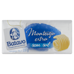 MANTEIGA SEM SAL BATAVO 200G