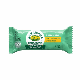 Bananada Bananinha Paraibuna Sem Açúcar Vegano Sem Conservantes 23g