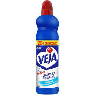 LIMPADOR LIMPEZA PESADA COM ÁLCOOL ORIGINAL VEJA FRASCO 500ML GRÁTIS 20% DE DESCONTO