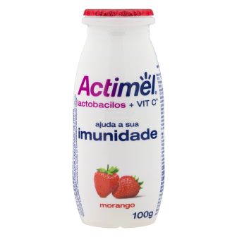 PACK LEITE FERMENTADO PARCIALMENTE DESNATADO MORANGO ACTIMEL FRASCO 600G 6 UNIDADES