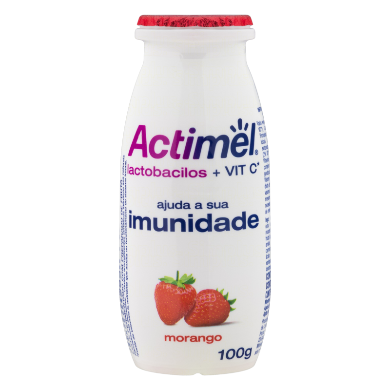 PACK LEITE FERMENTADO PARCIALMENTE DESNATADO MORANGO ACTIMEL FRASCO 600G 6 UNIDADES