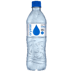 ÁGUA MINERAL NATURAL SEM GÁS CRYSTAL GARRAFA 500ML