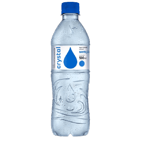 ÁGUA MINERAL NATURAL SEM GÁS CRYSTAL GARRAFA 500ML