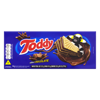 BISCOITO WAFER RECHEIO CHOCOLATE TODDY PACOTE 94G