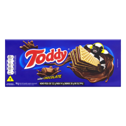 BISCOITO WAFER RECHEIO CHOCOLATE TODDY PACOTE 94G