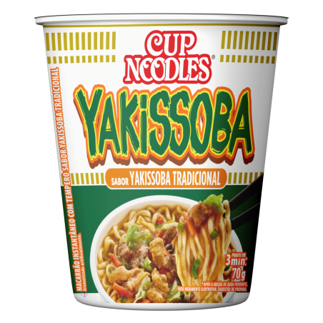 MACARRÃO INSTANTÂNEO YAKISSOBA TRADICIONAL CUP NOODLES COPO 70G