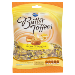 BALA MOUSSE DE MARACUJÁ BUTTER TOFFEES PACOTE 90G