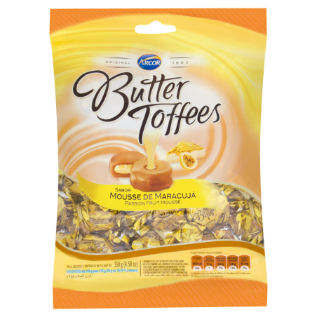 BALA MOUSSE DE MARACUJÁ BUTTER TOFFEES PACOTE 90G
