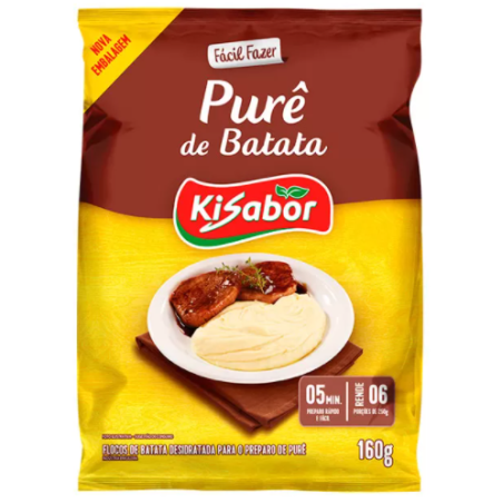 PURÊ DE BATATA INSTANTÂNEO KISABOR PACOTE 160G