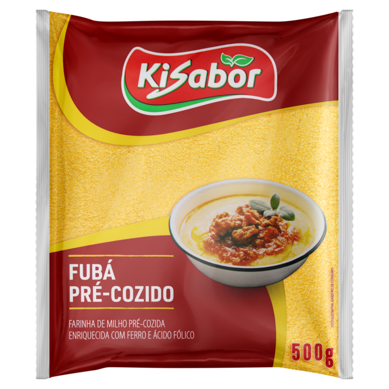 FUBÁ DE MILHO PRÉ-COZIDO KISABOR PACOTE 500G