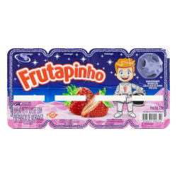 PETIT SUISSE MORANGO FRUTAPINHO BANDEJA 320G 8 UNIDADES