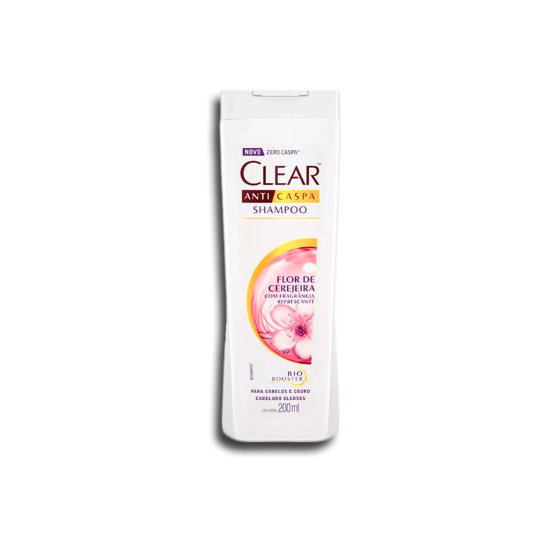 SHAMPOO ANTICASPA FLOR DE CEREJEIRA CLEAR FRASCO 200ML