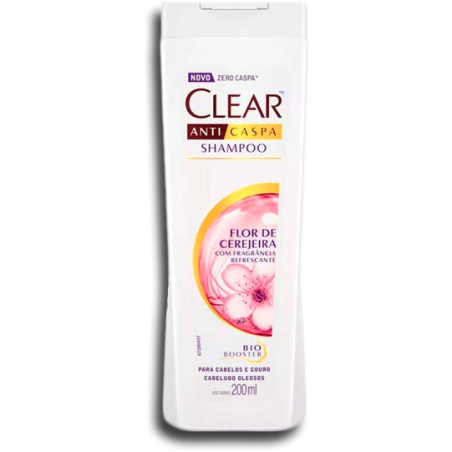 SHAMPOO ANTICASPA FLOR DE CEREJEIRA CLEAR FRASCO 200ML