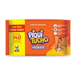 TOALHINHAS UMEDECIDAS HIDRATE 140UN PIQUITUCHO CX12