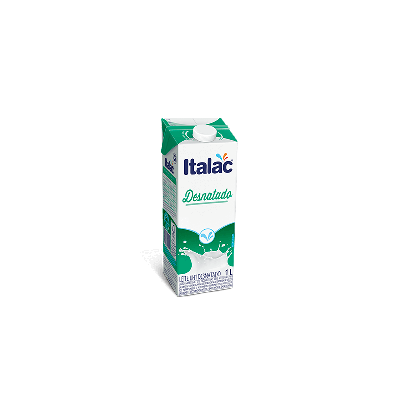 LEITE UHT DESNATADO 1L COM TAMPA ITALAC