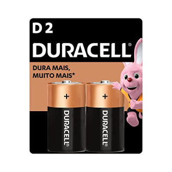 PILHA ALCALINA D MN 1300B2 DURACELL 2 UNIDADES 1,5V