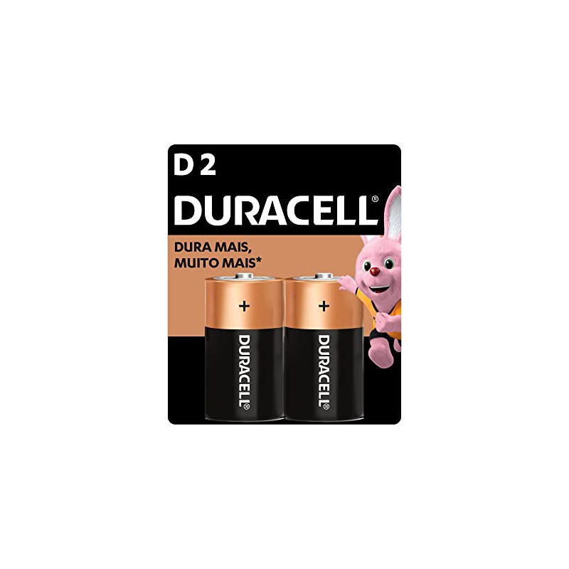 PILHA ALCALINA D MN 1300B2 DURACELL 2 UNIDADES 1,5V