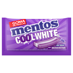 GOMA DE MASCAR BLUE RASPBERRY ZERO AÇÚCAR MENTOS COOL WHITE ENVELOPE 8,5G
