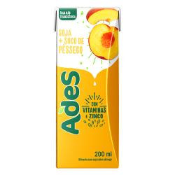 BEBIDA À BASE DE SOJA PÊSSEGO ADES CAIXA 200ML