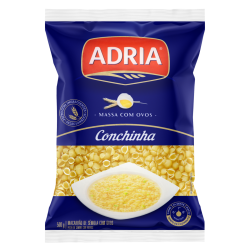 MACARRÃO DE SÊMOLA COM OVOS CONCHINHA ADRIA PACOTE 500G