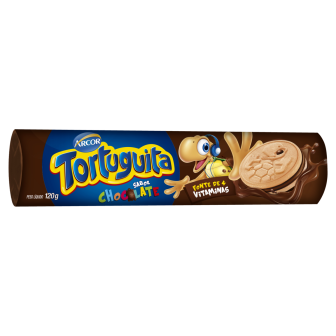 BISCOITO BAUNILHA RECHEIO CHOCOLATE TORTUGUITA PACOTE 120G