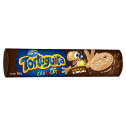 BISCOITO BAUNILHA RECHEIO CHOCOLATE TORTUGUITA PACOTE 120G