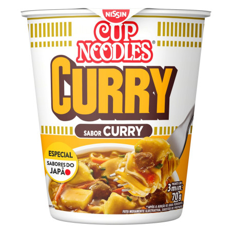 MACARRÃO INSTANTÂNEO CURRY CUP NOODLES COPO 70G