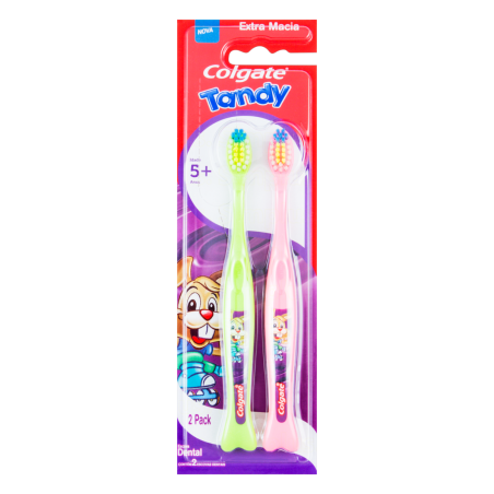 ESCOVA DENTAL INFANTIL EXTRAMACIA COLGATE TANDY 2 UNIDADES