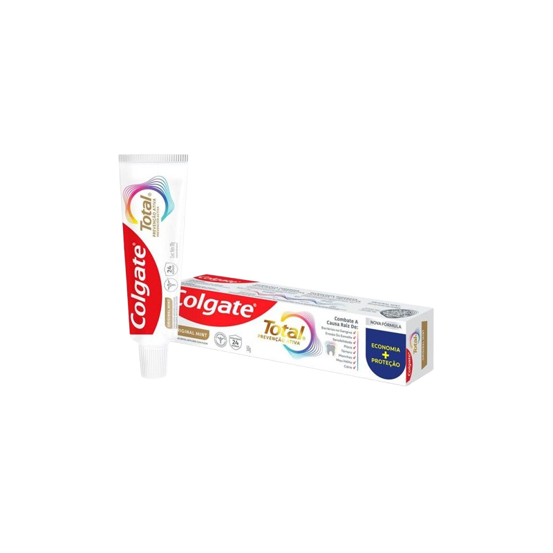 CREME DENTAL ORIGINAL MINT COLGATE TOTAL PREVENÇÃO ATIVA 50G