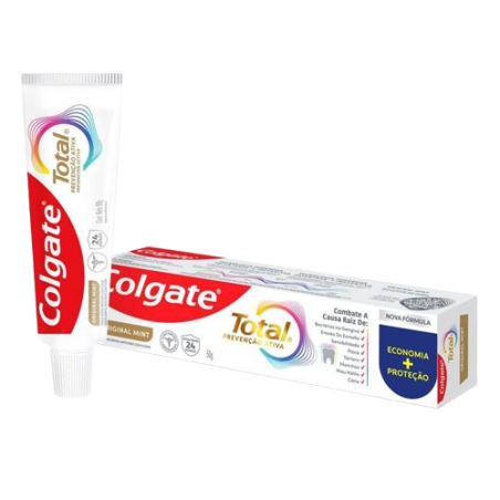 CREME DENTAL ORIGINAL MINT COLGATE TOTAL PREVENÇÃO ATIVA 50G