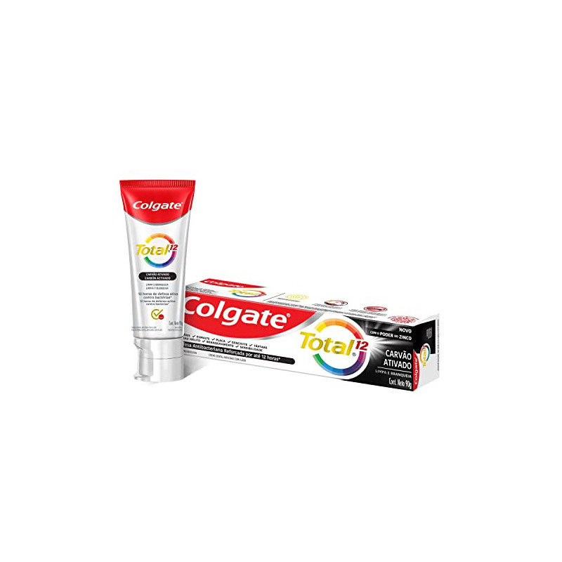 CREME DENTAL CARVÃO ATIVADO COLGATE TOTAL 12 CAIXA 90G