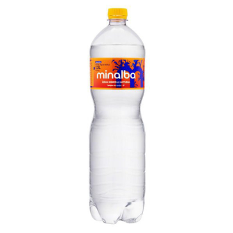 ÁGUA MINERAL NATURAL COM GÁS MINALBA GARRAFA 1,5L