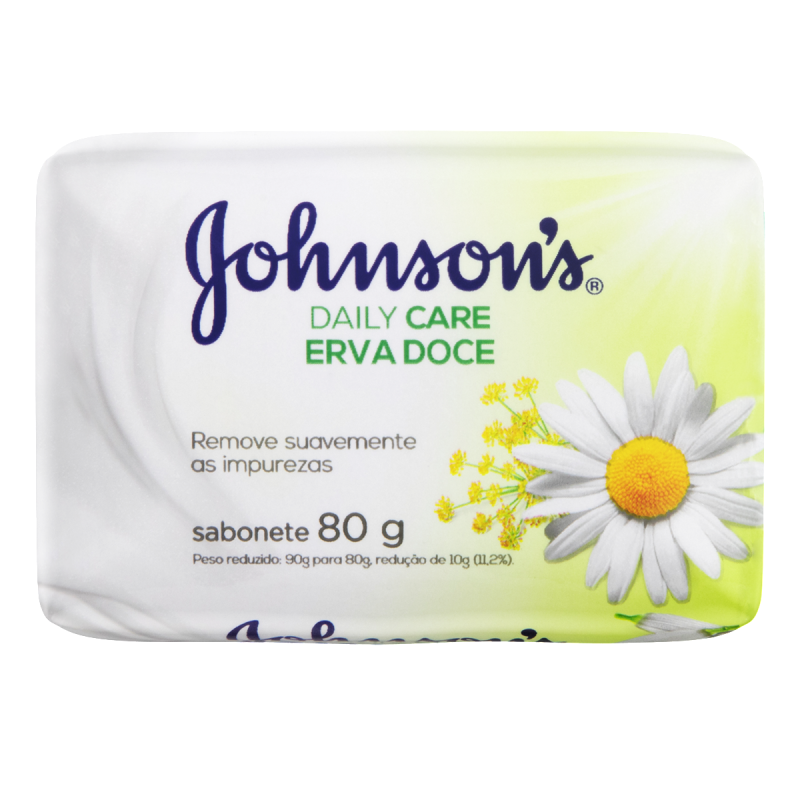 SABONETE BARRA ERVA-DOCE JOHNSONS DAILY CARE ENVOLTÓRIO 80G