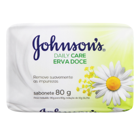 SABONETE BARRA ERVA-DOCE JOHNSONS DAILY CARE ENVOLTÓRIO 80G