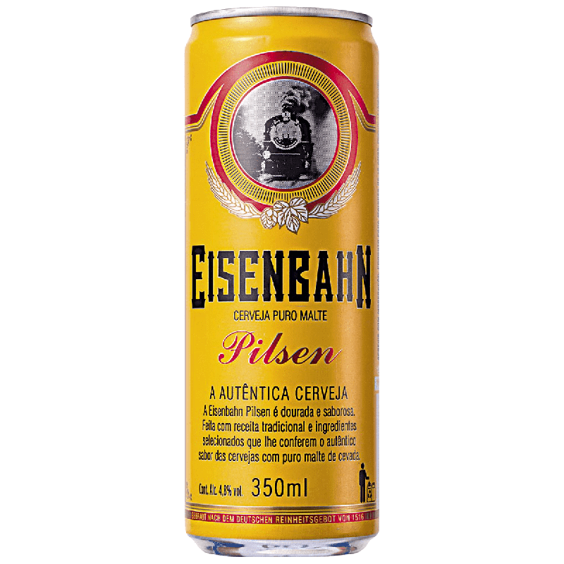 CERVEJA PILSEN PURO MALTE EISENBAHN LATA 350ML