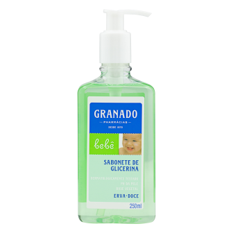 SABONETE LÍQUIDO ERVA-DOCE GRANADO BEBÊ FRASCO 250ML