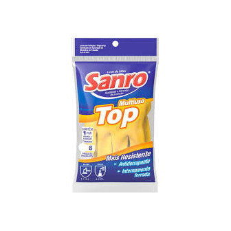 LUVA USO GERAL SANRO G TOP AMARELA